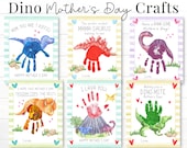 Dinosaur Mothers Day Printable Set Mother Day Cards for Kids - Etsy