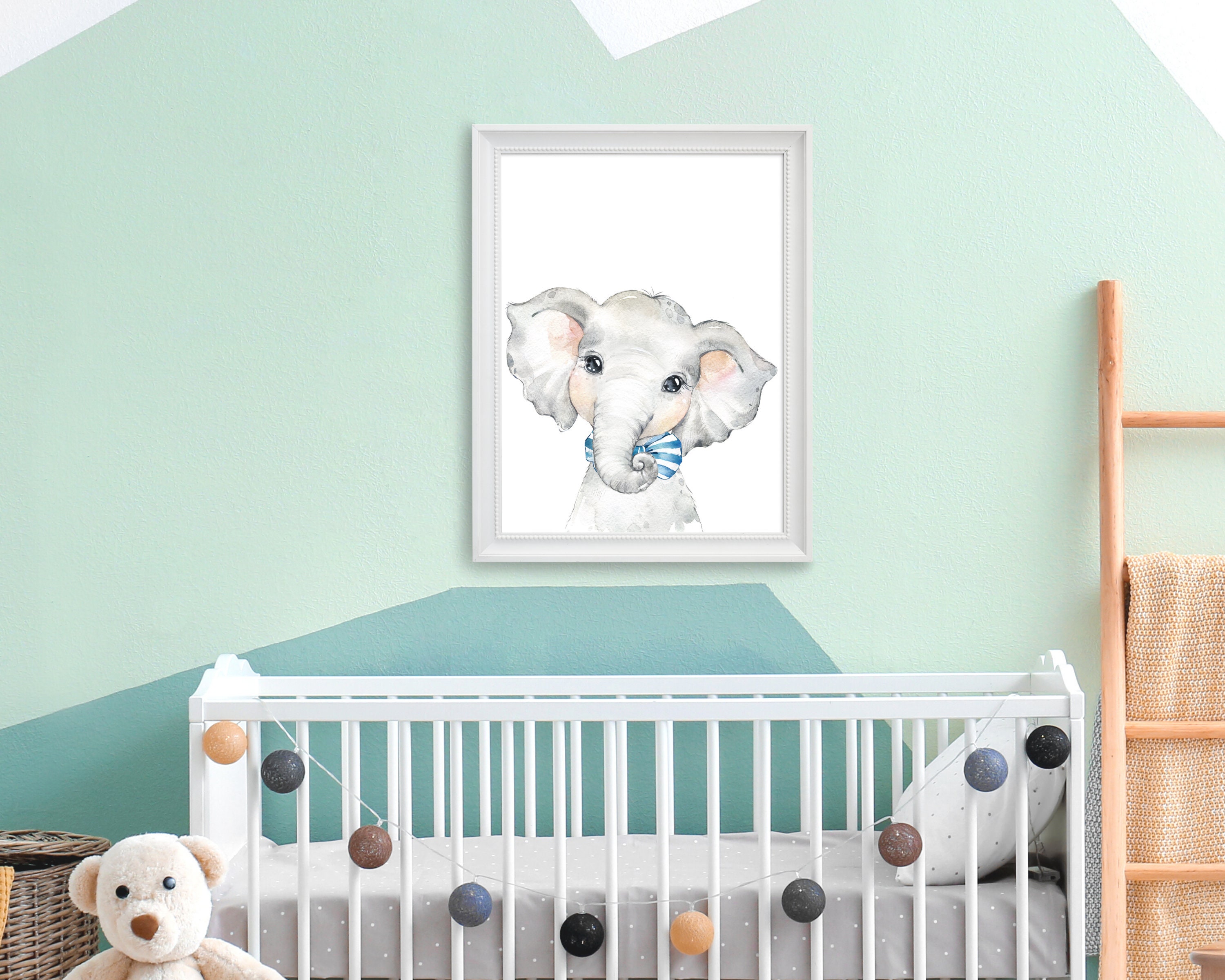 Baby Elephant Nursery Decor Cute Printable Wall Art for Baby | Etsy