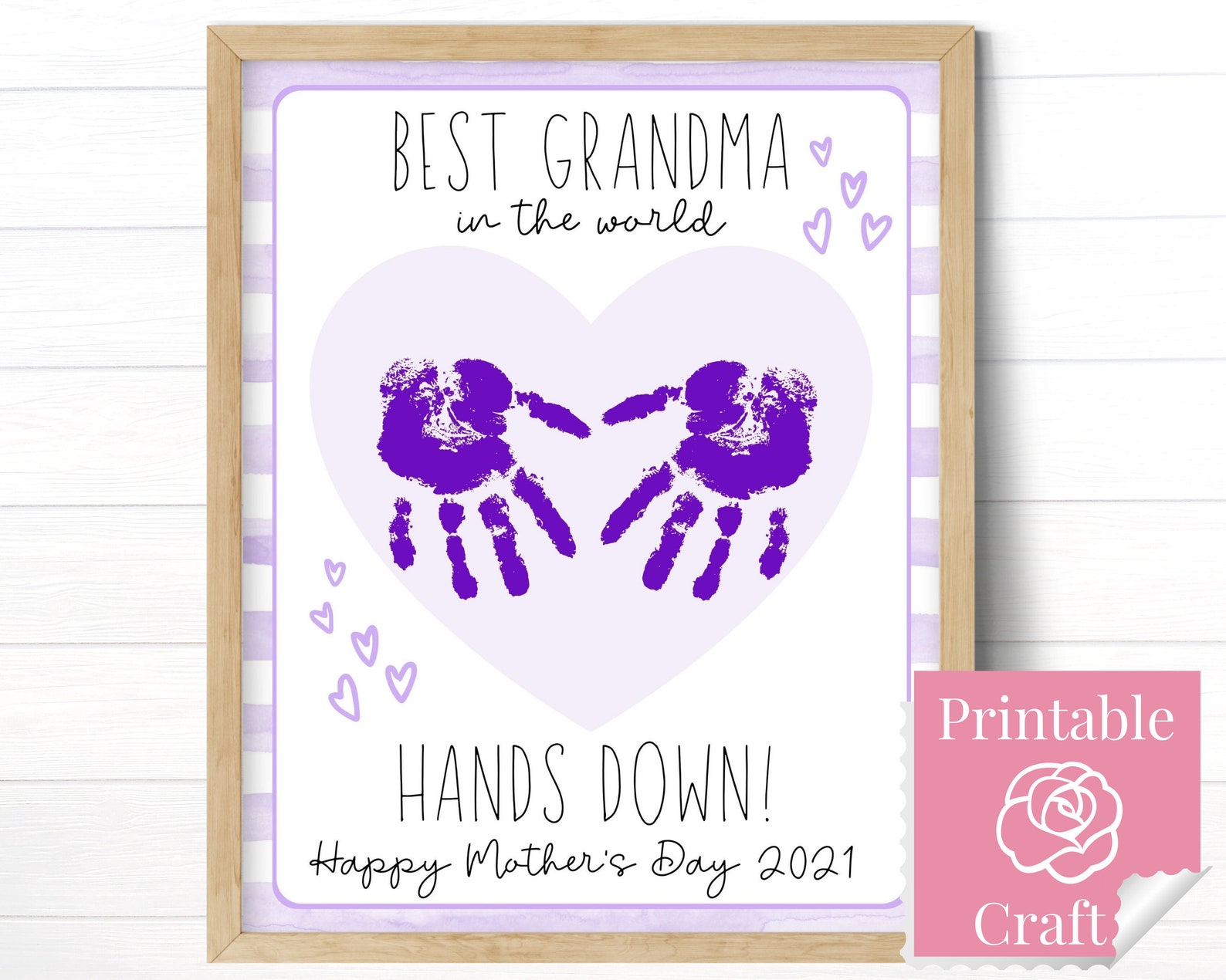 Grandma Mothers Day Gift Handprint Keepsake Card Toddler Etsy