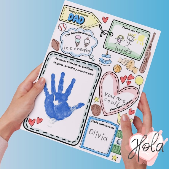 Biglietto Di Auguri Per Papà – "Loved You My Entire Life" – Da Bambini Per Festa Del Papà O Compleanno – Old English Company