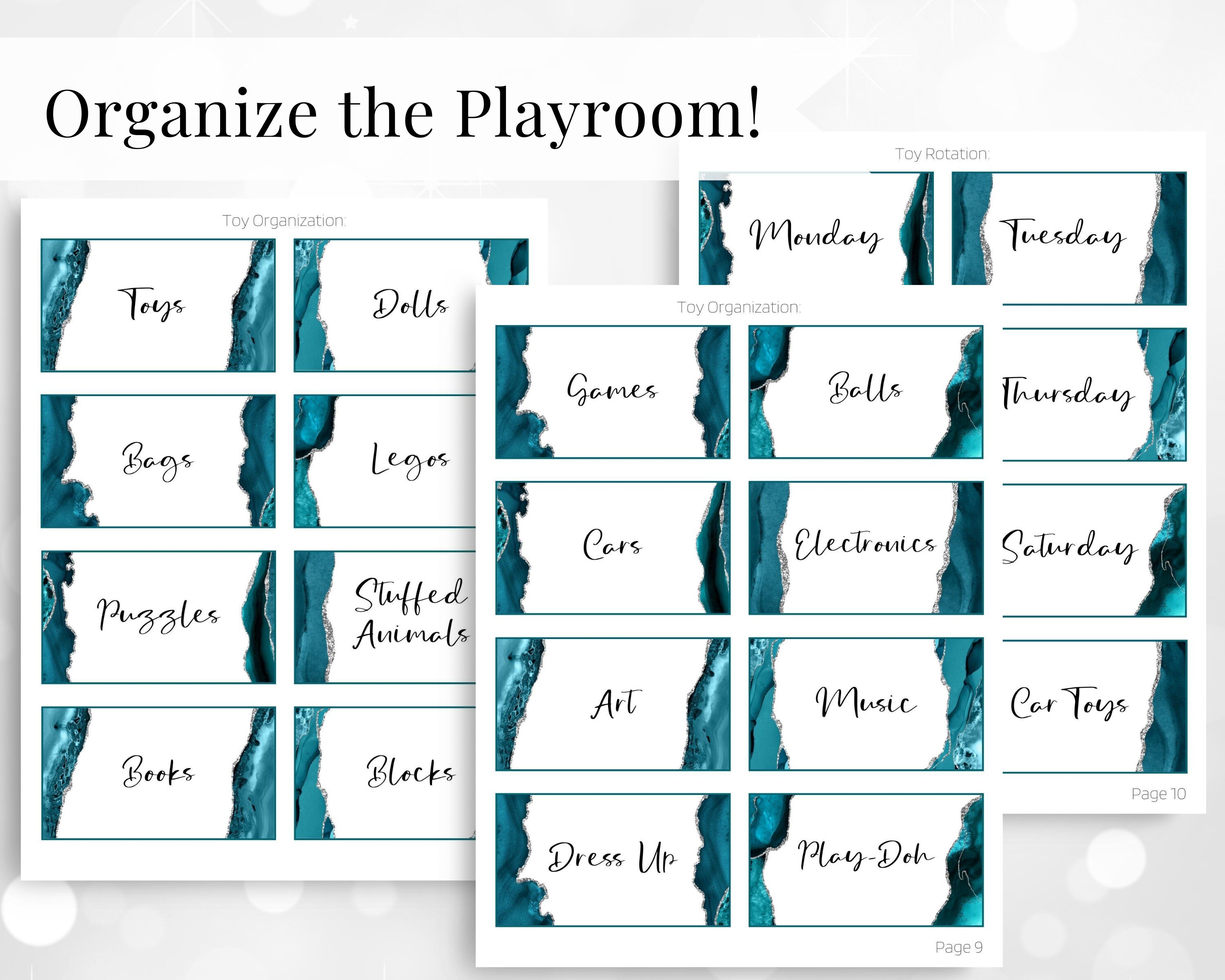 Baby Closet Printables Set of 80 Drawer Labels Blue and Etsy