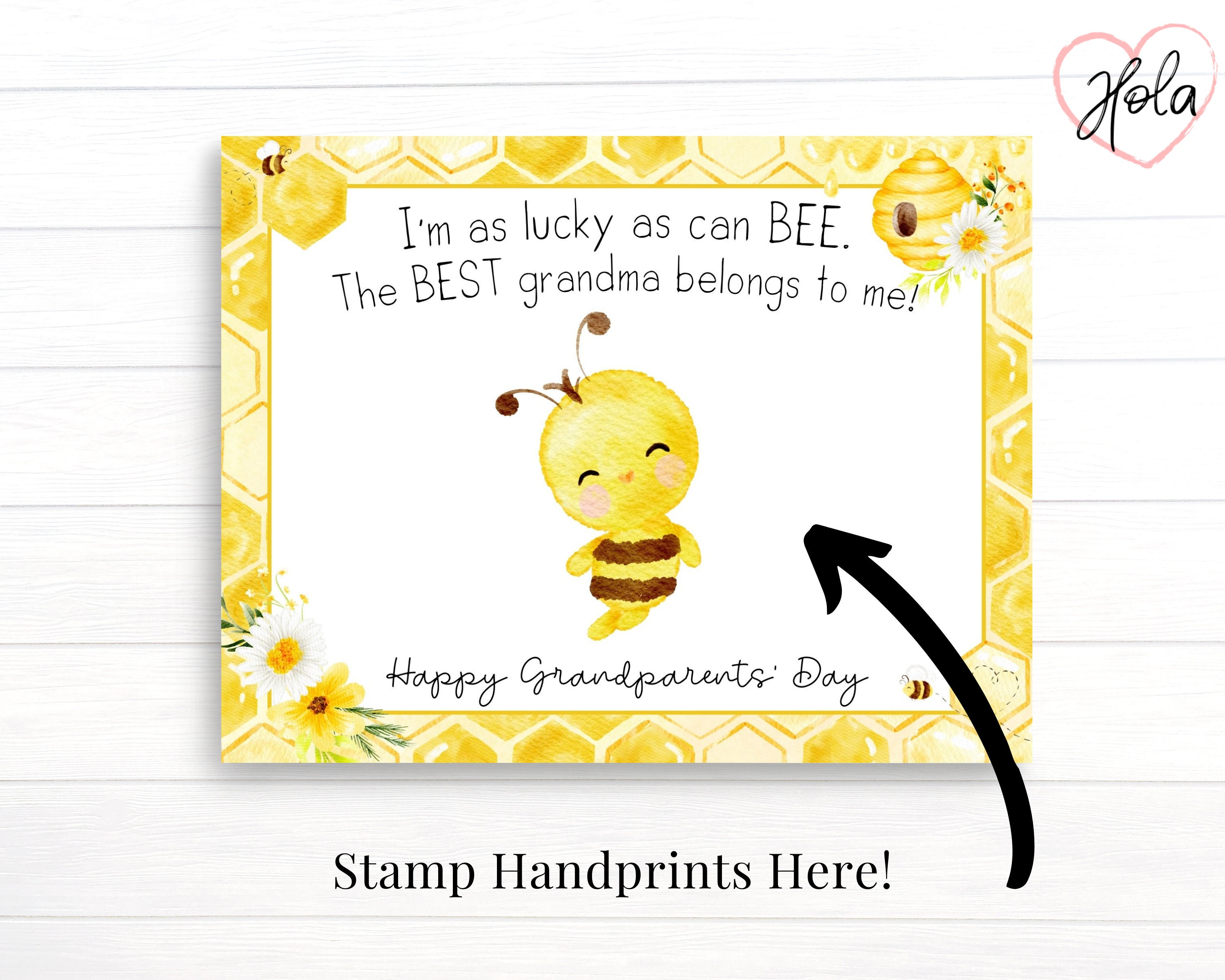 Best Grandma Gift Personalized Grandparents Day Handprint - Etsy
