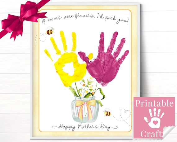 Preschool Printable Mothers Day Crafts Kindergarten Gifts for | Etsy