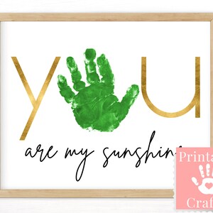 Eres mi regalo de sol para mamá papá abuela abuelo tía, tarjeta imprimible para cumpleaños, día de los padres de la madre, linda artesanía con huellas de manos para niños