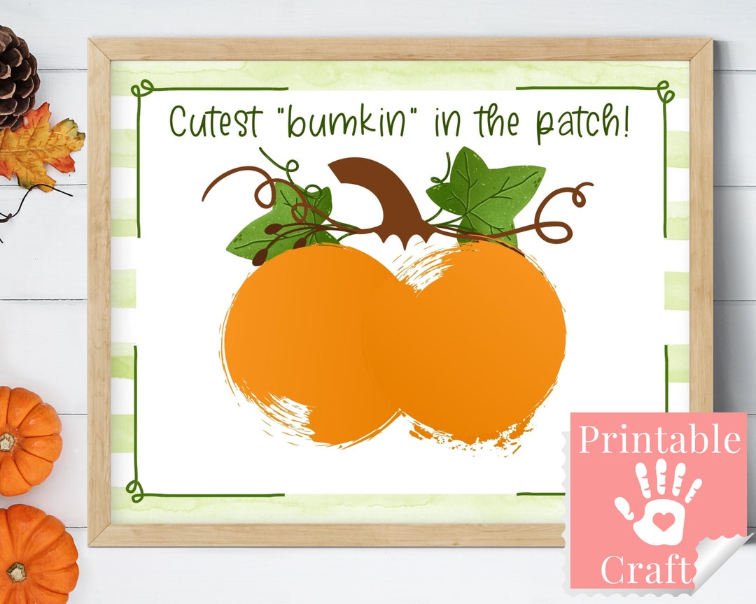 Halloween DIY Craft Printable Cutest Bumkin In The Patch Baby s First