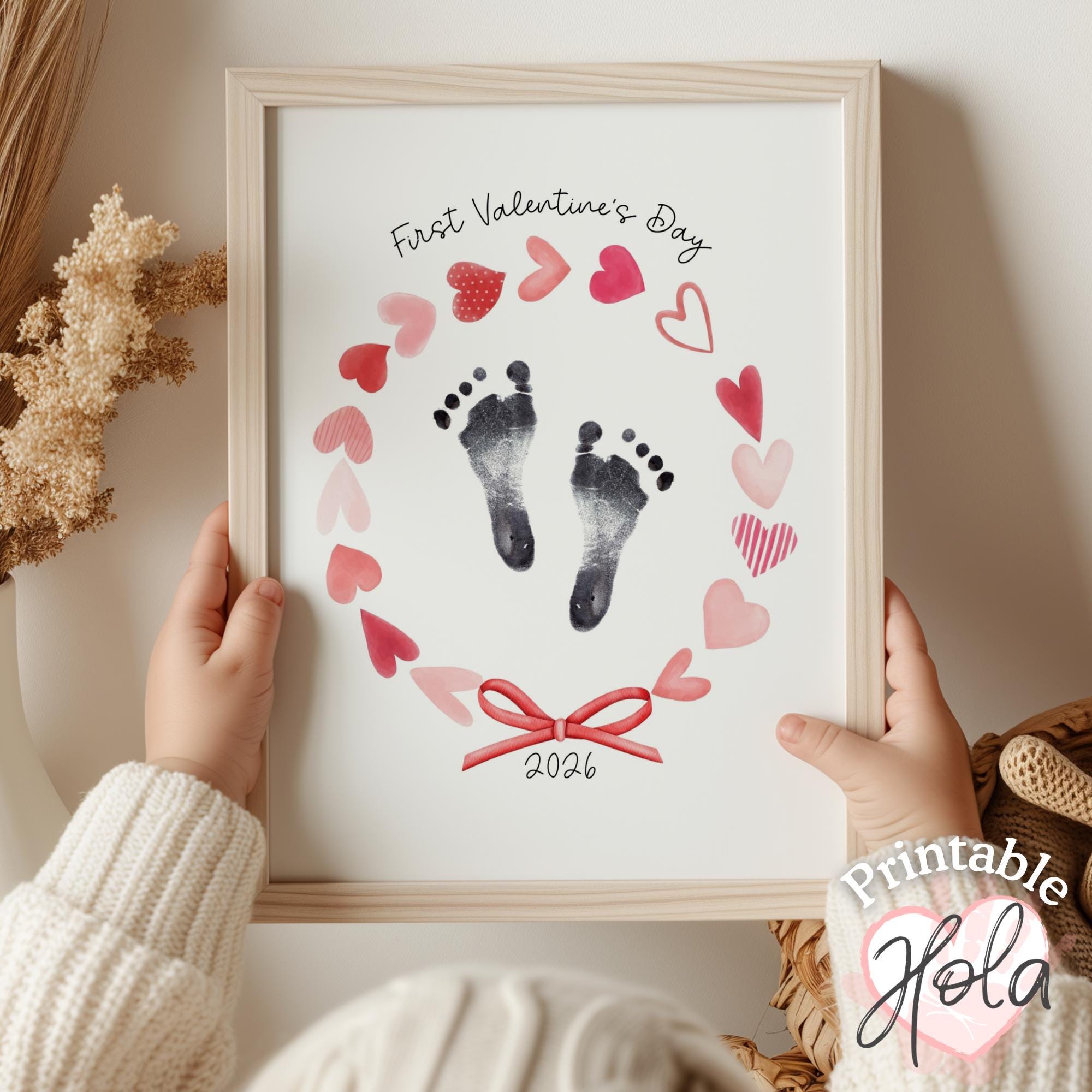 2026 Valentine Footprint Craft, My First Valentine's Day