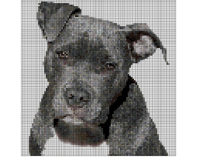 Staffordshire, American Bulldog, Cross Stitch Pattern, PDF Instant Download
