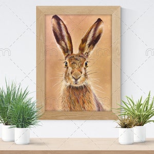 Modern, Hare, Rabbit, Bunny, Animal Art, Portrait, Cross Stitch Pattern, PDF Instant Download