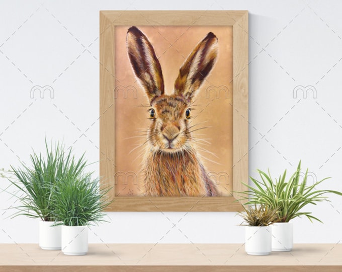 Modern, Hare, Rabbit, Bunny, Animal Art, Portrait, Cross Stitch Pattern, PDF Instant Download