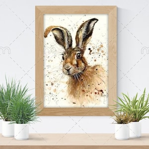 Modern, Hare, Rabbit, Bunny, Animal Art, Cross Stitch Pattern, PDF Instant Download