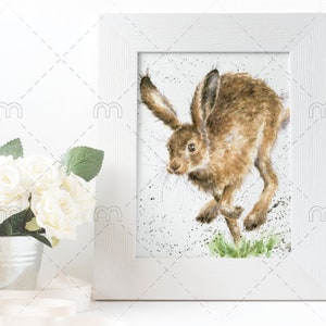 Modern Hare, Rabbit, Bunny, Cross Stitch Pattern, Animal Art, PDF Instant Download