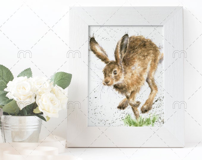 Modern Hare, Rabbit, Bunny, Cross Stitch Pattern, Animal Art, PDF Instant Download