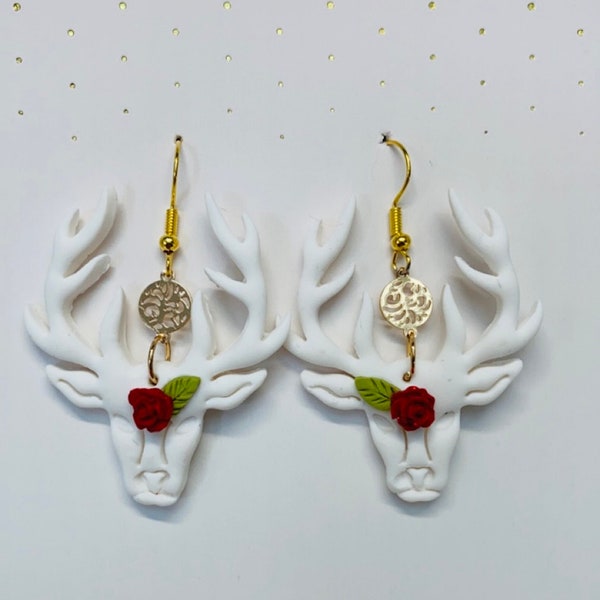 Boucles d'oreilles renne de Noël