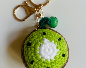 Crochet handmade keychain fruits crochet food cute delicate colorful stuffed knitting pendant small accessories purse bags embellishment key