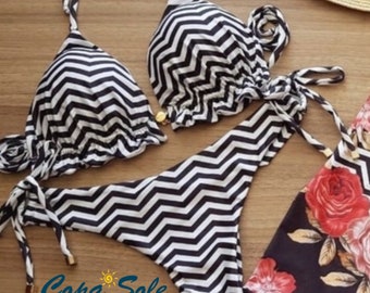 Luksusowy, seksowny, mały, ręcznie robiony brazylijski komplet bikini, wyjątkowy, ekskluzywny, biżuteryjny, bikini z kryształkami, kolorowe bikini, strój kąpielowy