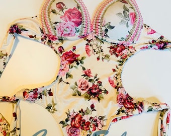 Seksowny jednoczęściowy kostium kąpielowy, ręcznie haftowany, kostium kąpielowy, strój plażowy, seksowny, kolorowy strój plażowy, strój kąpielowy dla dziewcząt, fio dental, wyjątkowy, brazylijskie bikini