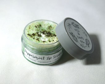 Edible Peppermint Lip Scrub | Natural & Organic Exfoliating Scrub | 20 ml BPA free jar