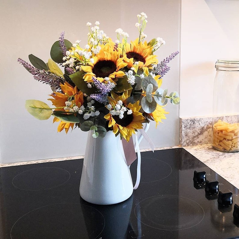 Sunflower bouquet artificial wedding bouquet farmhouse image 0