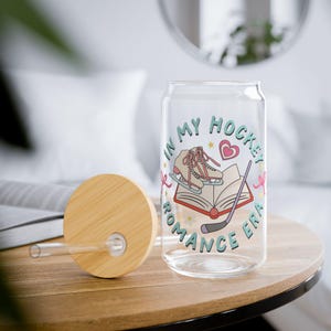 Hockey Romance Glass Cup 16oz
