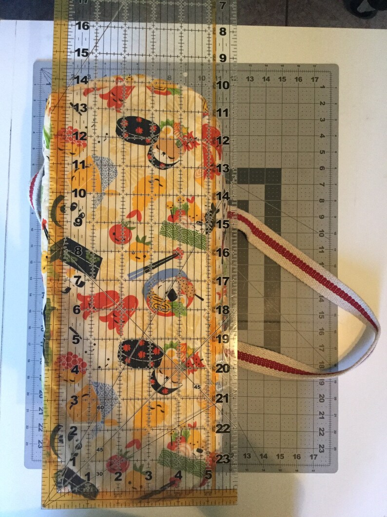 Sushi reusable washable grocery tote bag