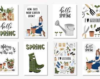Clipart Gardening, Gardening clipart, Gardening tools clipart, Gardening eps, Gardening vector, commercial use, instant download, eps Files