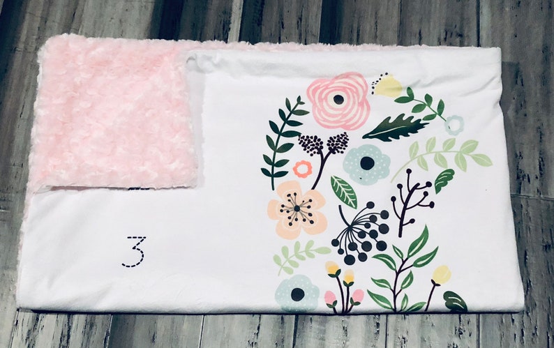 BoHo Baby Milestone Minky Blanket