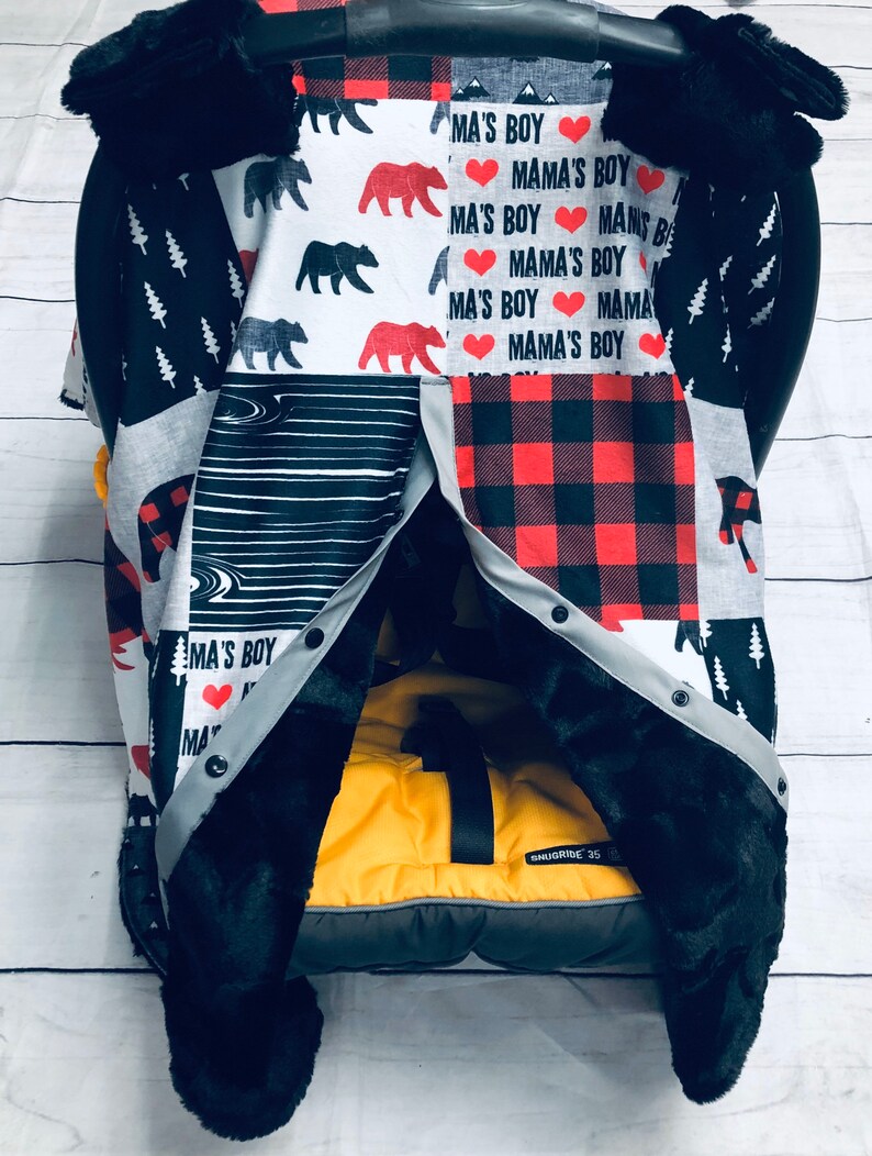 Mamas Boy Car Seat Canopy Etsy