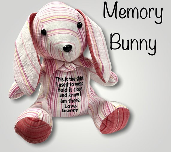 Memory Bunny Made From Clothing Etsy