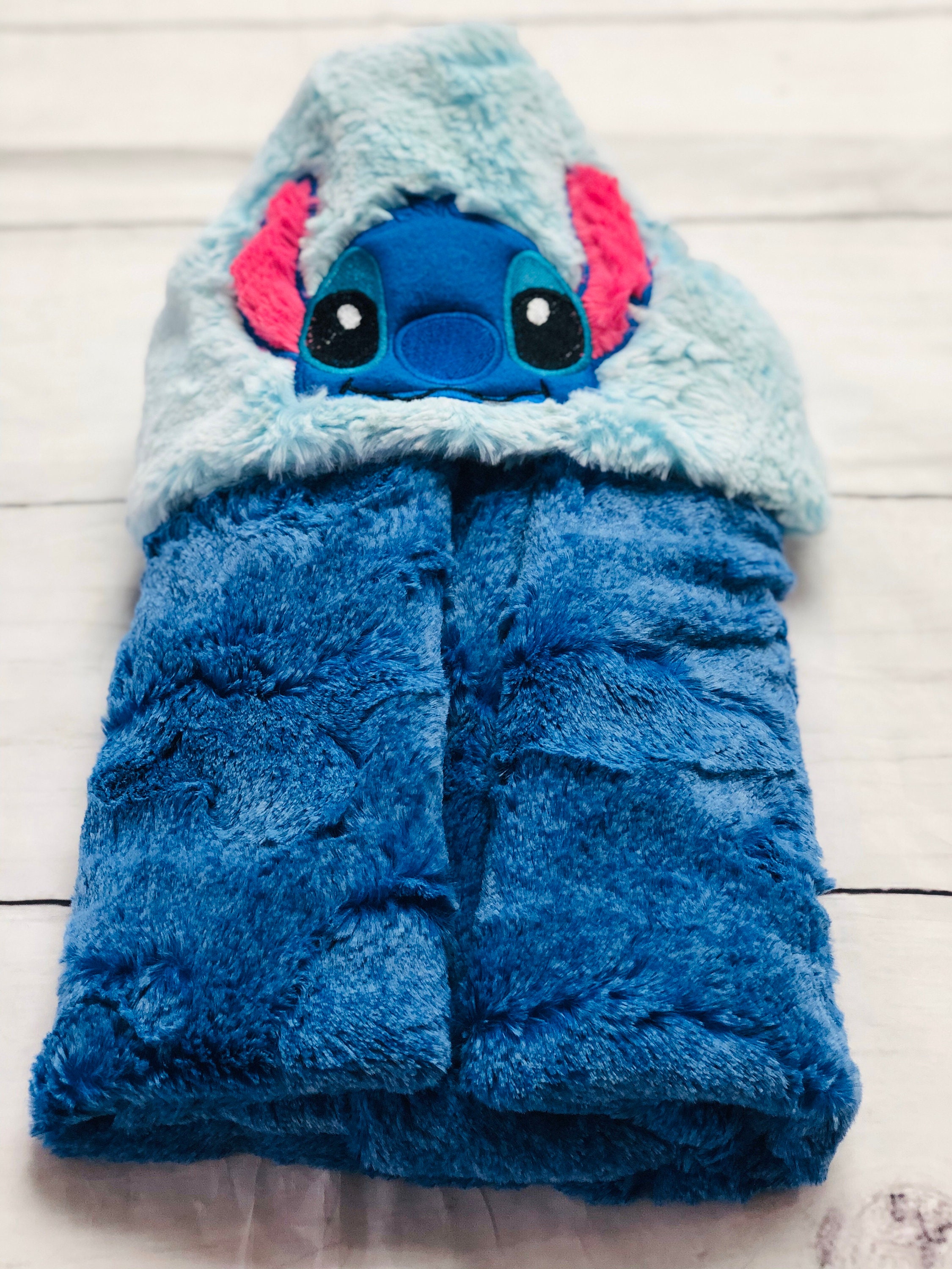 Stitch Lilo & Stitch Hooded Minky Blankets FREE NAME Etsy