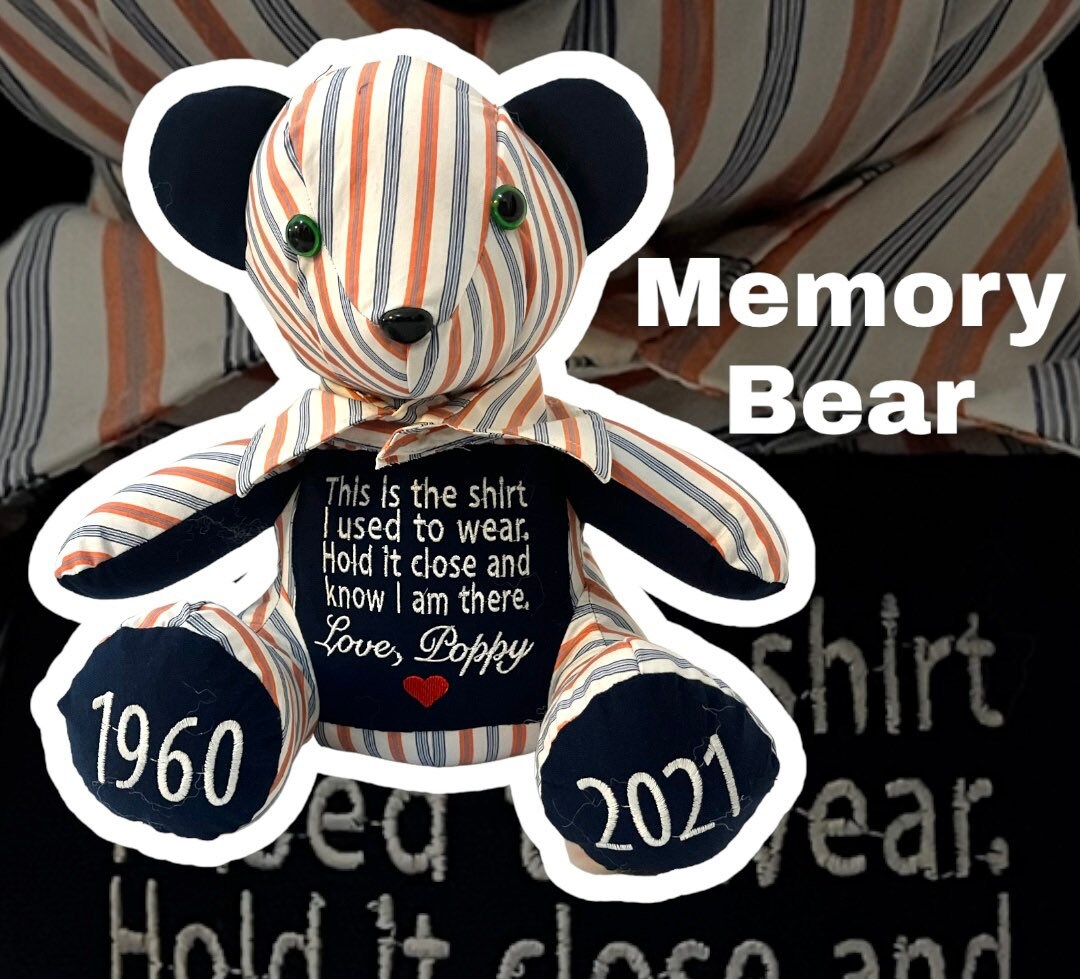 Memory Bears Made With Loved Ones Clothing Memory Gift in - Etsy