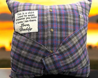 Huggable Memory Pillow, Handmade Gift, Celebration of Life, Personalized Gift, Rest in Peace, Handwriting Gift, In Memory Of, Memory Gift