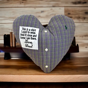 Heart MEMORY Pillow, Memory Cushion, Loss of Father, Custom Pillow, Memorial Gift, Memorial Cushion, Bereavement Gift, Celebration of Life