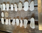 Lot of 16 authentic sea tumbled sea glass jewelry grade mosaics beach wedding costal decor crafts beach decor