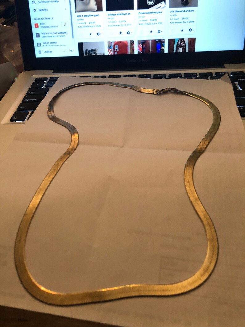 30 silver flat chain