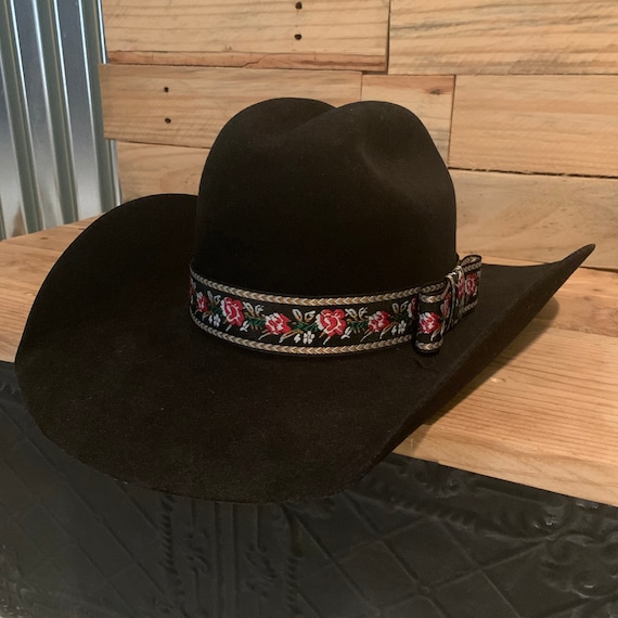 Western Style Hat Band Country Rose