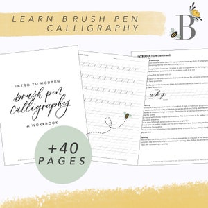 Brush Pen Kalligraphie Workbook | Anfänger Kalligrafie | Kalligrafie lernen | Kalligrafie Grundlagen | DIGITALER DOWNLOAD