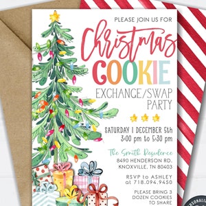 EDITABLE Christmas Cookie Exchange Invitation, Holiday Cookie Decorating Invitation, Christmas Cookie Party - DIY w/Corjl - #CP05 (16)