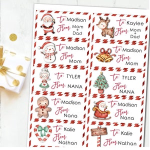 Editable Christmas Gift Labels, Gift Labels, Christmas TO and FROM Gift Labels, Christmas Gift Tags - DIY Edit with Corjl - #CT38 (5)
