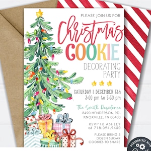 EDITABLE Christmas Cookie Exchange Invitation, Holiday Cookie Decorating Invitation, Christmas Cookie Party - DIY with Corjl - #CP05 (17)