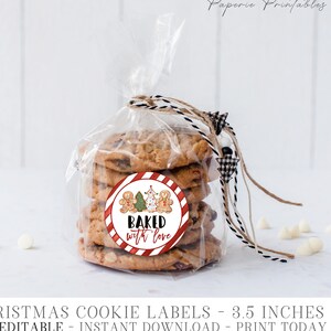 Al forno con etichette d'amore, tag di biscotti di Natale, tag di biscotti, cuocere con tag di Natale d'amore, tag di cookie Swap Party, DOWNLOAD IMMEDIATO #CP58 #CP59