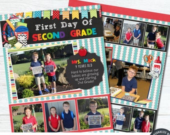 Editable First Day of School Scrapbook Pages (Digital Download)