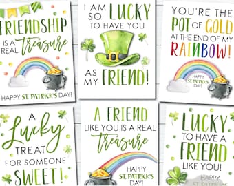 St. Patrick's Day Tags, Kids St. Patrick's Day Cards, School St. Patrick's Day Printable Gift Tags - AS-IS Tags - Instant Download - #SPT02