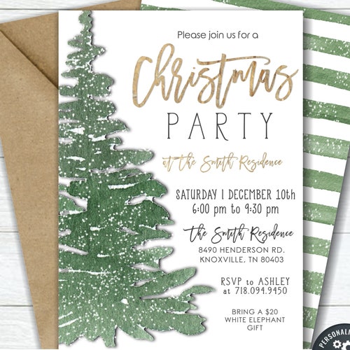 EDITABLE Christmas Party Invitation Template Holiday Party - Etsy