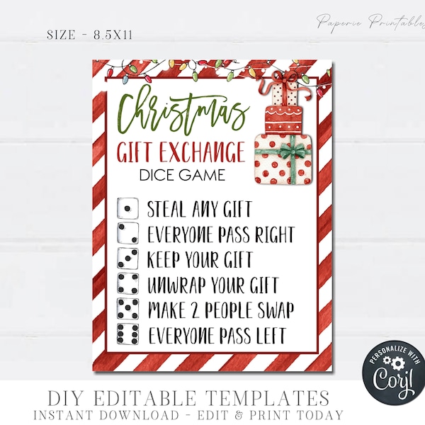 Christmas Gift Exchange Dice Game - 60+ Gift Ideas for 2024