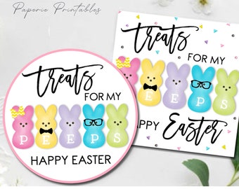 Wishing You An Eggcellent Easter Personalized Easter Gift Labels or Tags 3 Sizes Bold Cursive Lettering Easter Stickers