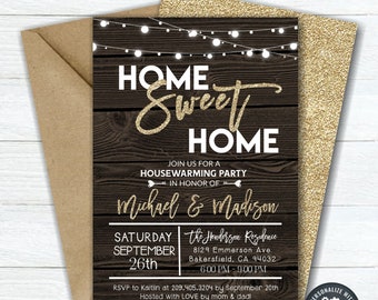 EDITABLE Housewarming Party Invitation - Rustic Housewarming Party Template - Country Housewarming Invitation - DIY Corjl - #HW01 - 5"x7"