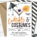 EDITABLE Cocktails and Costumes Halloween Invitation Halloween Costume ...