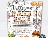 EDITABLE Halloween Bake Sale Flyer, Halloween Template - Halloween Bake Sale Invitation Printable, Halloween Printable - DIY w/Corjl - #HP32