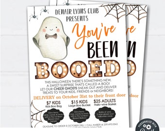 You've Been Booed Halloween Flyer: Editable Fundraiser (Corjl) #HG03