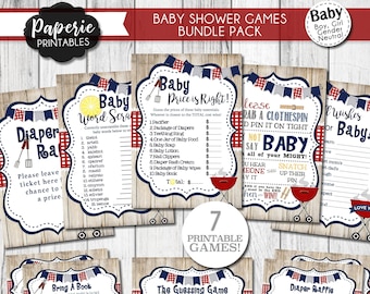 BabyQue Baby Shower Games Bundle: BBQ Theme (Digital Download)